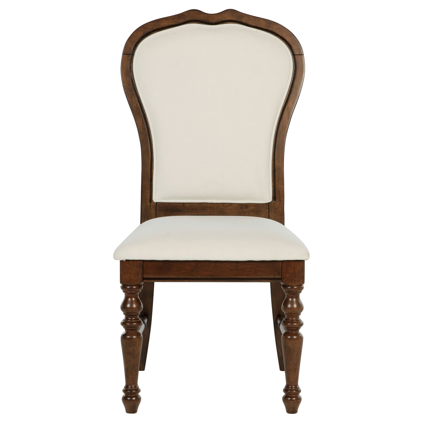 cabianca upholstered dining side chair rich brown (set of 2)ivory / rich brown