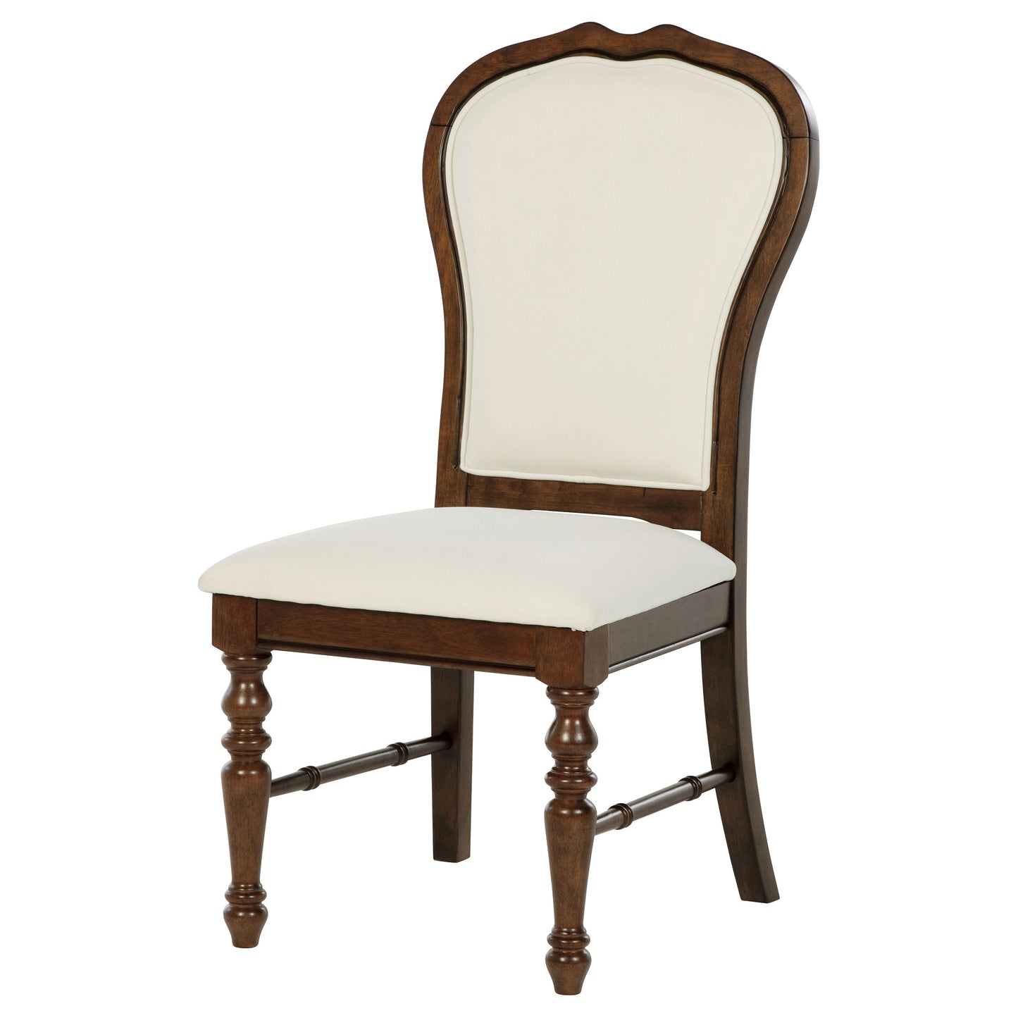 cabianca upholstered dining side chair rich brown (set of 2)ivory / rich brown