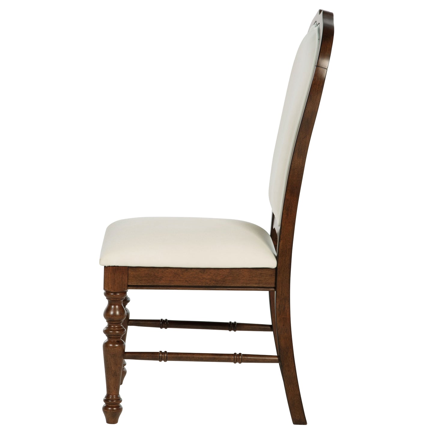 cabianca upholstered dining side chair rich brown (set of 2)ivory / rich brown