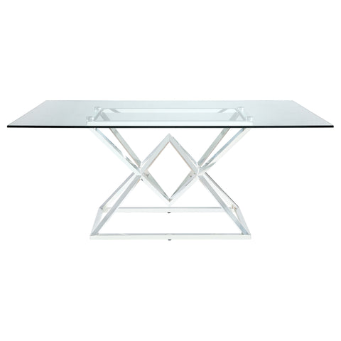 Broderick 5-piece Rectangular Dining Set Chrome and GreySteel Grey
