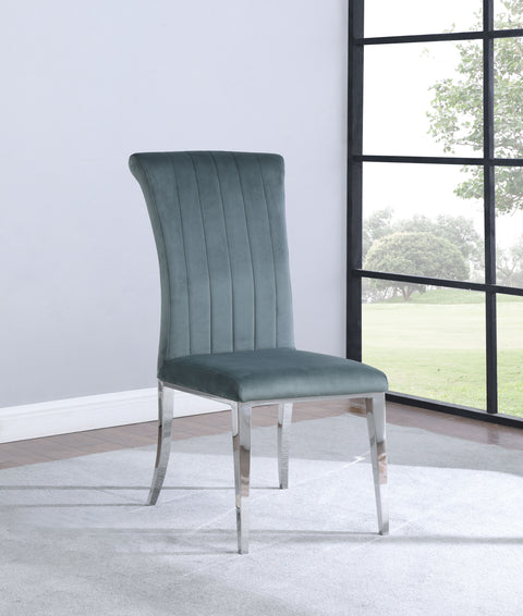 Broderick Upholstered Dining Side Chair Steel Grey (Set of 2)Steel Grey