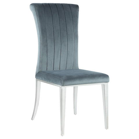 Broderick Upholstered Dining Side Chair Steel Grey (Set of 2)Steel Grey
