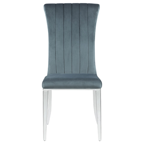 Broderick Upholstered Dining Side Chair Steel Grey (Set of 2)Steel Grey