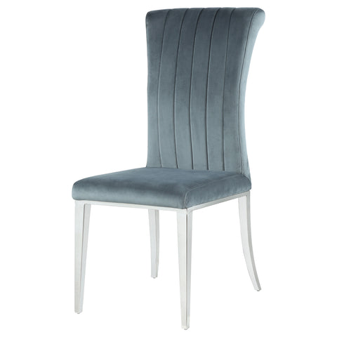 Broderick Upholstered Dining Side Chair Steel Grey (Set of 2)Steel Grey