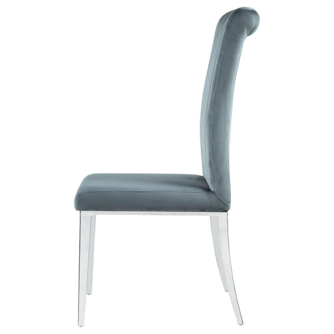 Broderick Upholstered Dining Side Chair Steel Grey (Set of 2)Steel Grey