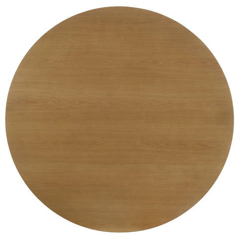 Delphinium 7-piece Round Dining Table Set Natural Light Brown