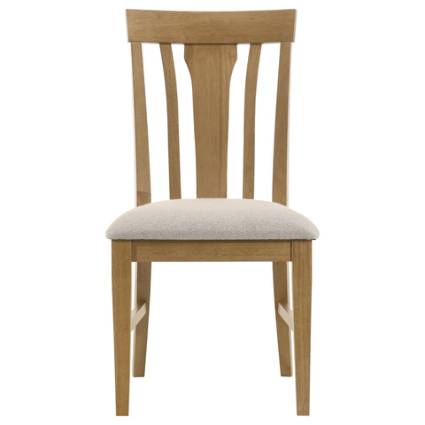 Delphinium 7-piece Round Dining Table Set Natural Light Brown