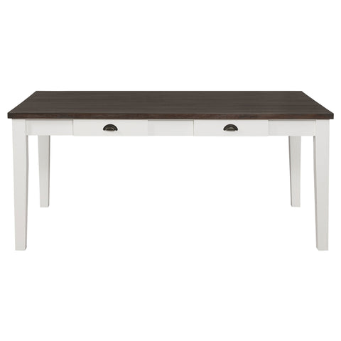 Cisco 6-piece Rectangular Dining Set Espresso and WhiteDistressed White