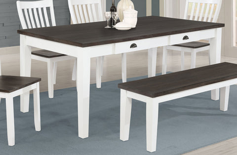 Cisco 72-inch 4-drawer Dining Table Distressed WhiteDistressed White