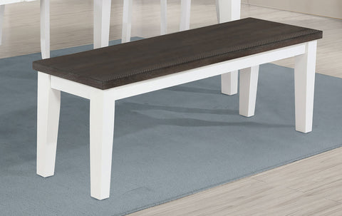 Cisco Wood Dining Bench Distressed WhiteDistressed White