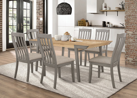 Mckay 7-piece Rectangular Dining Table Set Coastal GreyCoastal Grey