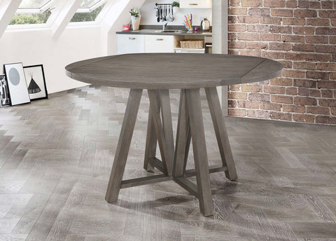 Serreta Round 60-inch Drop Leaf Counter Dining Table GreyBarn Grey