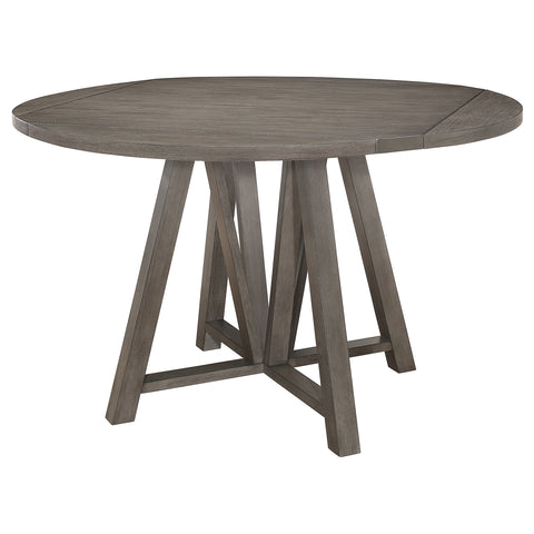 Serreta Round 60-inch Drop Leaf Counter Dining Table GreyBarn Grey