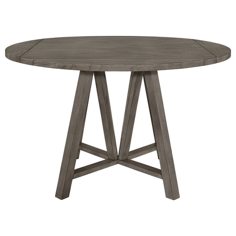 Serreta Round 60-inch Drop Leaf Counter Dining Table GreyBarn Grey