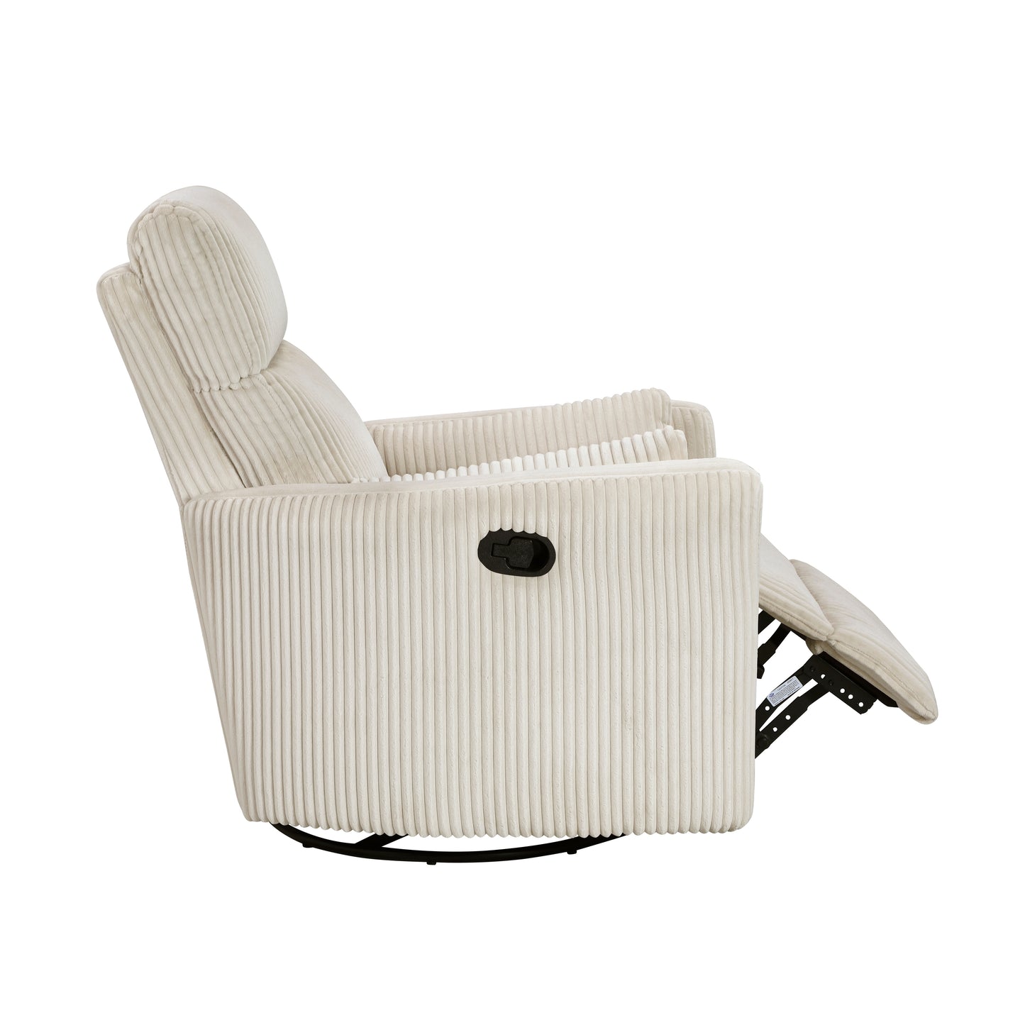 360 swivel glider recliner cream