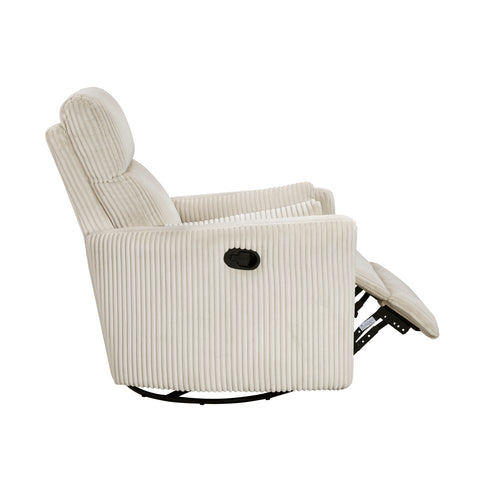 360 Swivel Glider Recliner Cream
