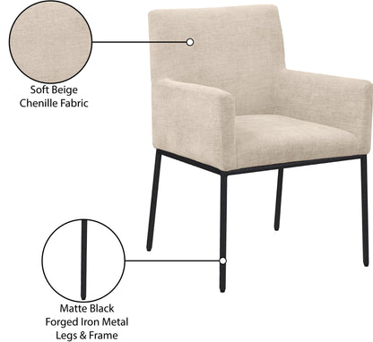 Shiloh Beige Chenille Fabric Dining Chair