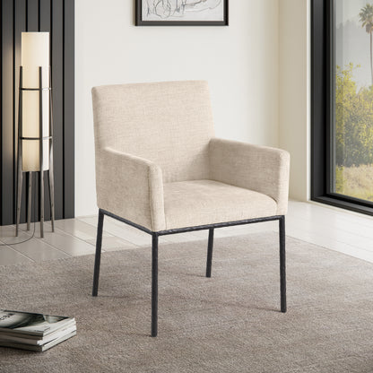 Shiloh Beige Chenille Fabric Dining Chair