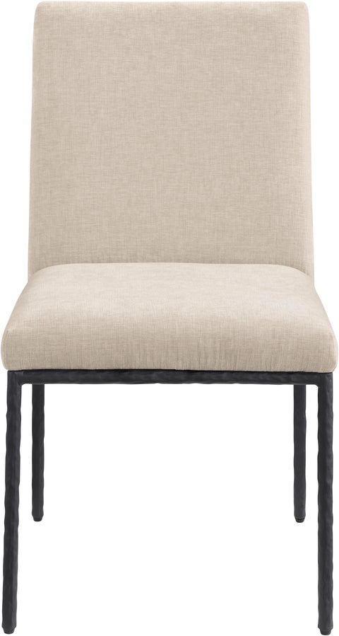 Florence Beige Chenille Fabric Upholstered Dining Side Chair , 2-Piece (Style 1)