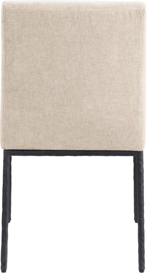 Florence Beige Chenille Fabric Upholstered Dining Side Chair , 2-Piece (Style 1)