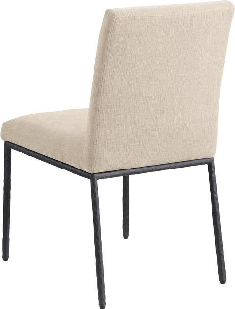 Florence Beige Chenille Fabric Upholstered Dining Side Chair , 2-Piece (Style 1)
