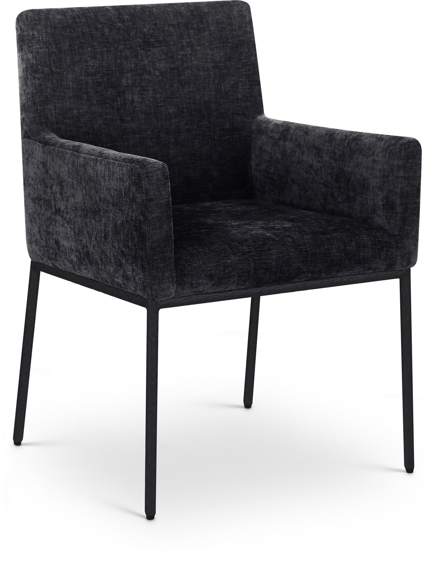 shiloh black chenille fabric dining chair