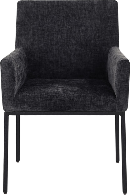 Shiloh Black Chenille Fabric Dining Chair