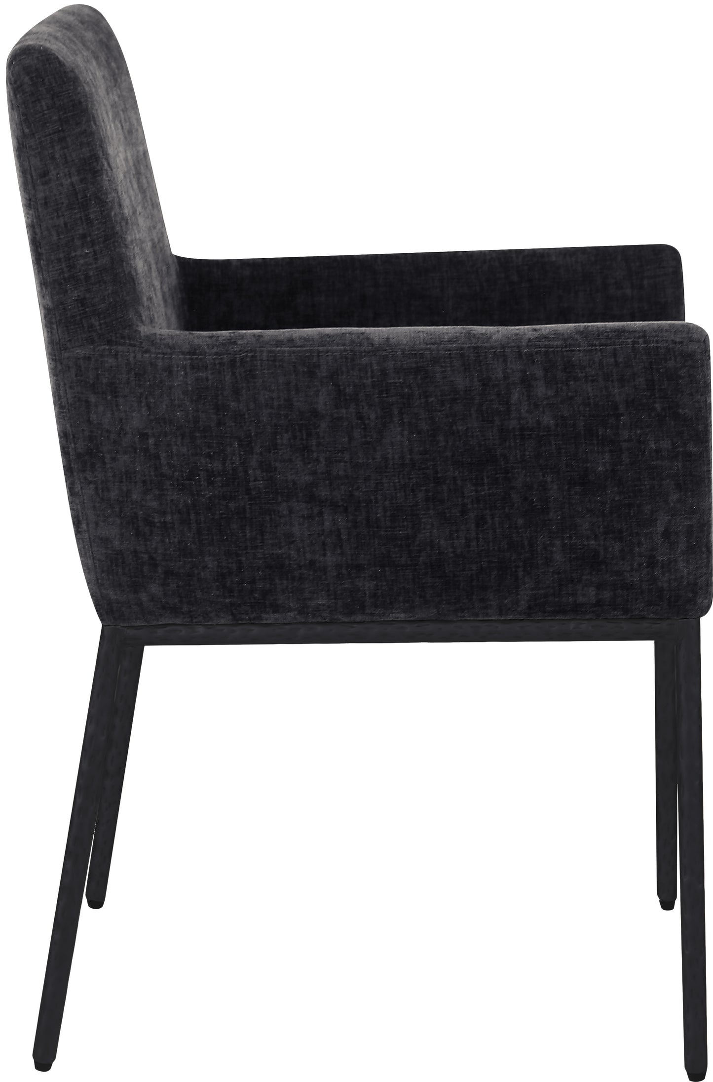 shiloh black chenille fabric dining chair