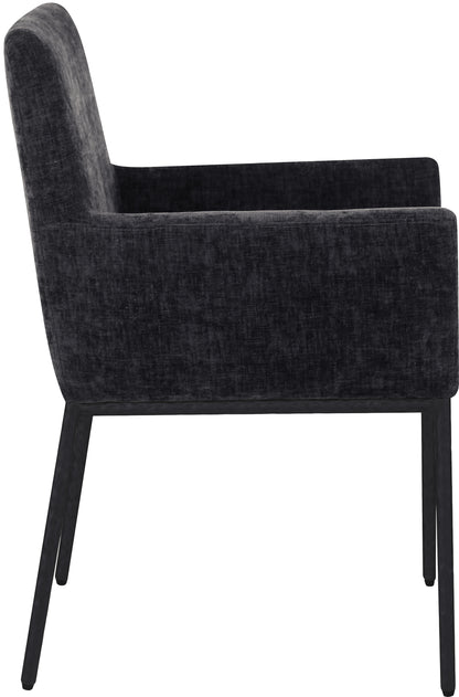 Shiloh Black Chenille Fabric Dining Chair