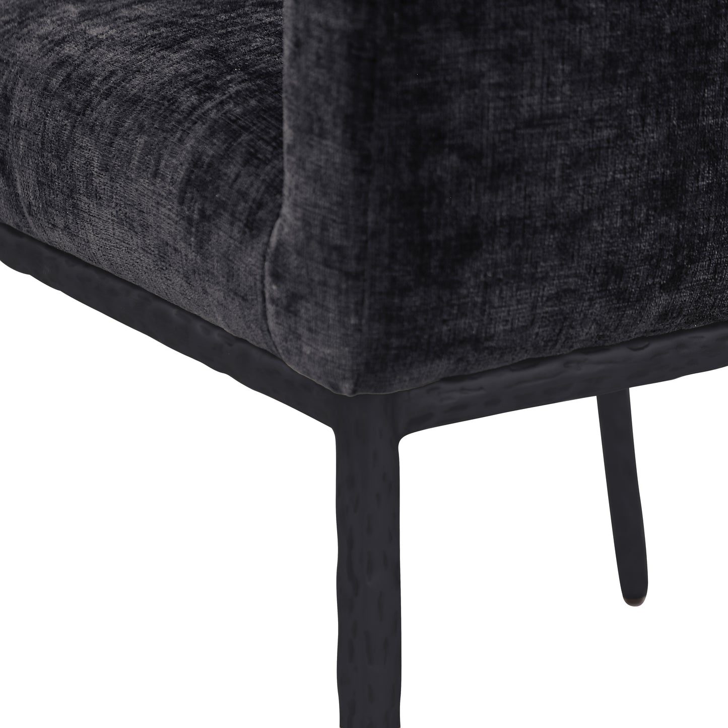 shiloh black chenille fabric dining chair