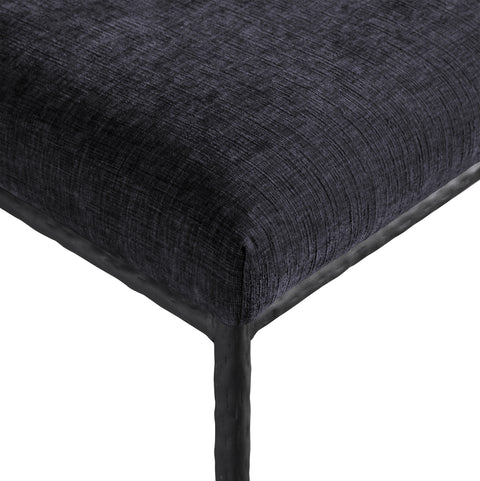 Florence Black Chenille Fabric Upholstered Dining Side Chair , 2-Piece (Style 1)
