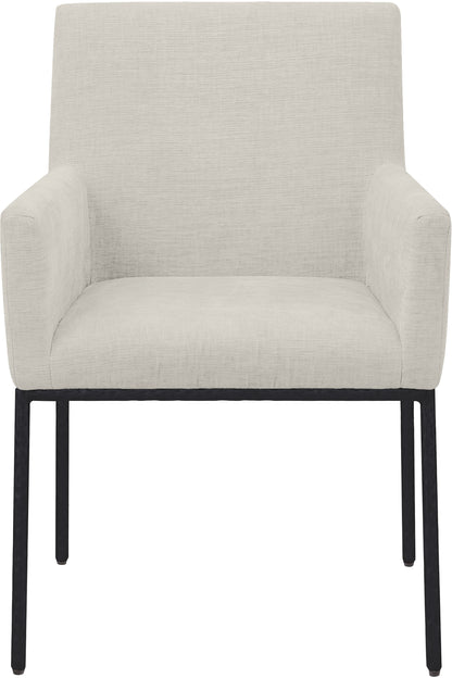 Shiloh Cream Chenille Fabric Dining Chair