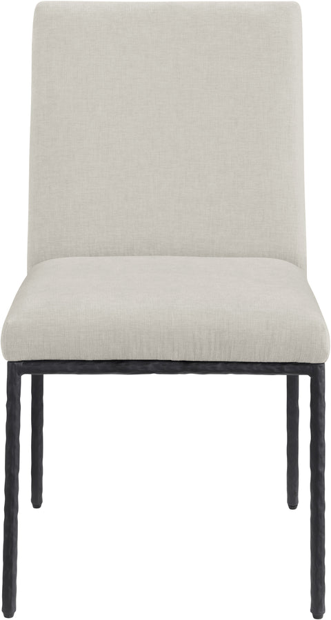 Florence Cream Chenille Fabric Upholstered Dining Side Chair , 2-Piece (Style 1)