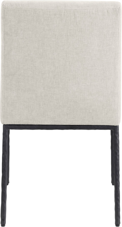 Florence Cream Chenille Fabric Upholstered Dining Side Chair , 2-Piece (Style 1)