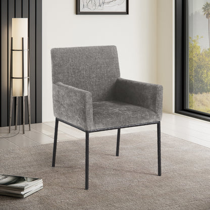 Shiloh Grey Chenille Fabric Dining Chair