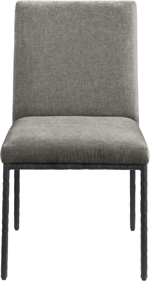 Florence Grey Chenille Fabric Upholstered Dining Side Chair , 2-Piece (Style 1)