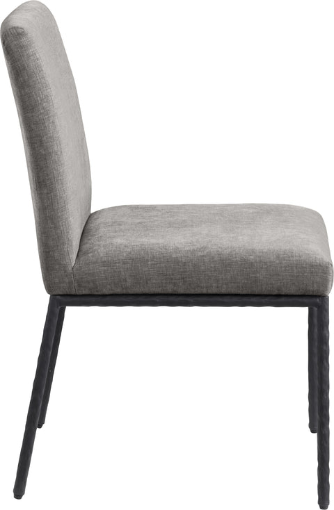 Florence Grey Chenille Fabric Upholstered Dining Side Chair , 2-Piece (Style 1)