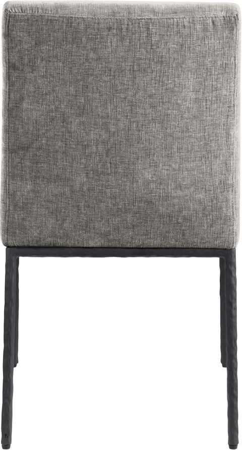 Florence Grey Chenille Fabric Upholstered Dining Side Chair , 2-Piece (Style 1)