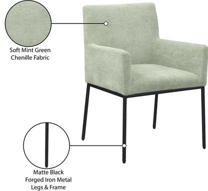 Shiloh Mint Chenille Fabric Dining Chair