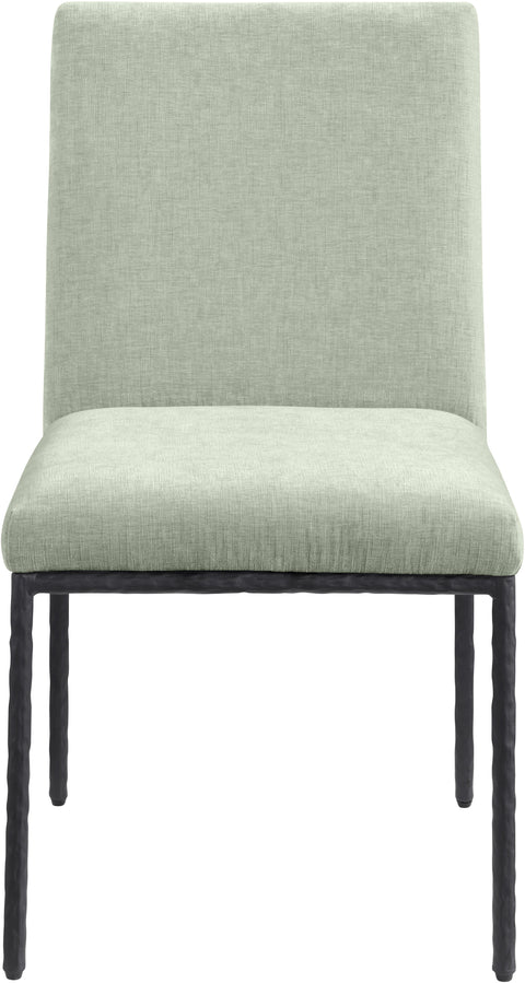 Florence Mint Chenille Fabric Upholstered Dining Side Chair, 2-Piece