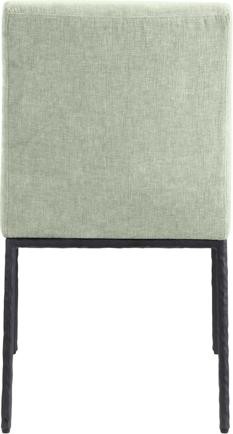 Florence Mint Chenille Fabric Upholstered Dining Side Chair, 2-Piece