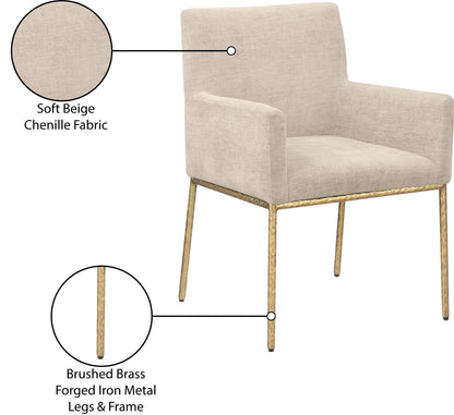 Shiloh Beige Chenille Fabric Dining Chair