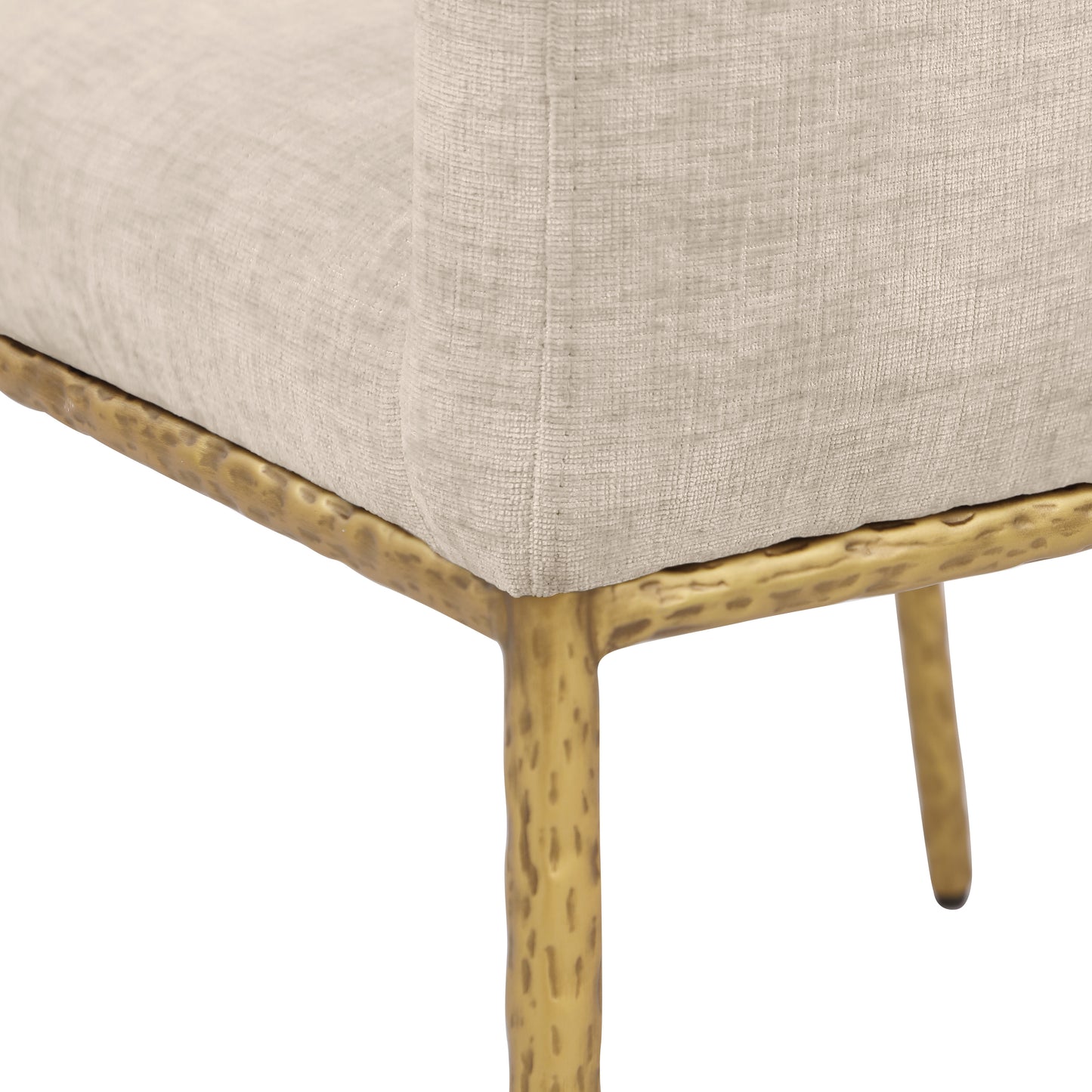 shiloh beige chenille fabric dining chair