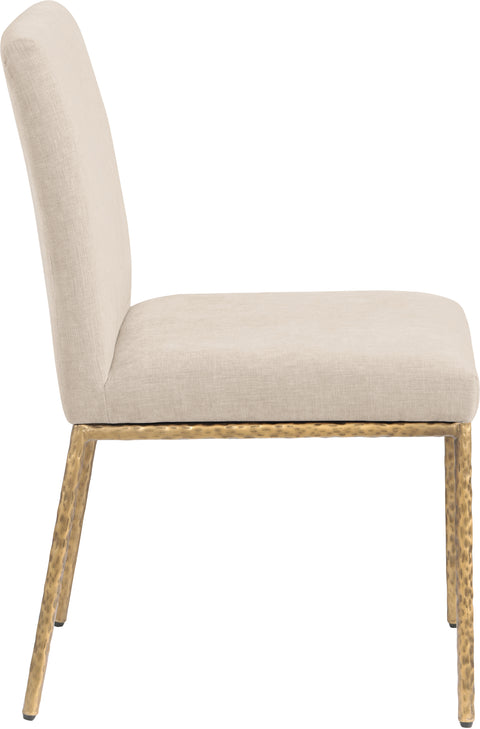 Florence Beige Chenille Fabric Upholstered Dining Side Chair , 2-Piece (Style 2)