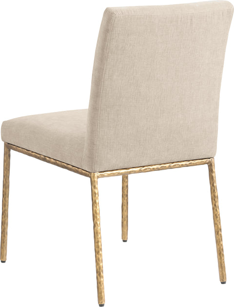 Florence Beige Chenille Fabric Upholstered Dining Side Chair , 2-Piece (Style 2)