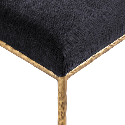 Florence Black Chenille Fabric Upholstered Dining Side Chair , 2-Piece (Style 2)