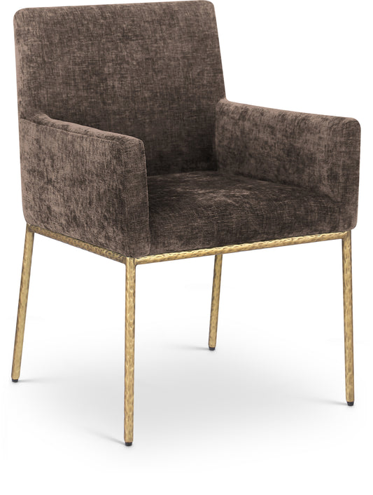 Shiloh Brown Chenille Fabric Dining Chair