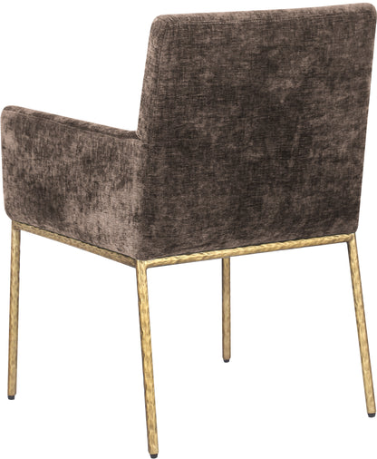 Shiloh Brown Chenille Fabric Dining Chair