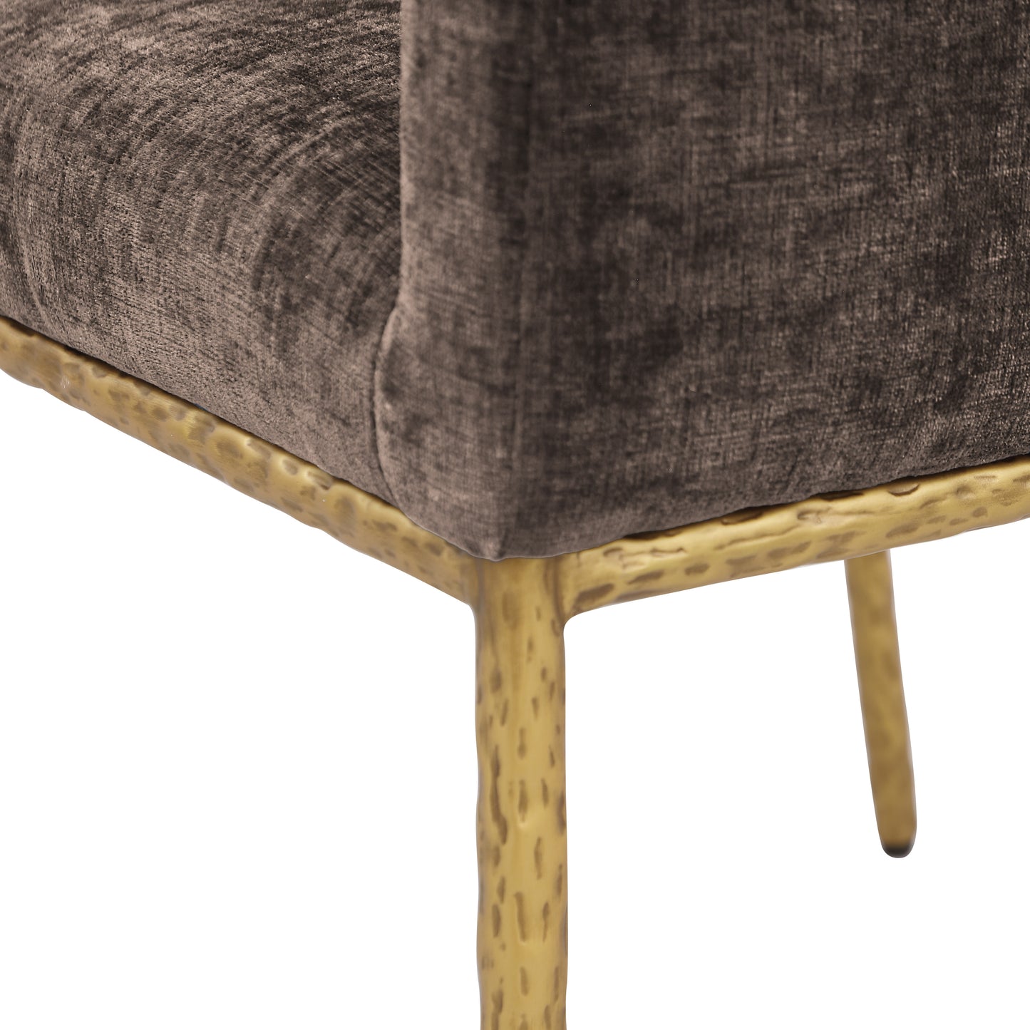 shiloh brown chenille fabric dining chair