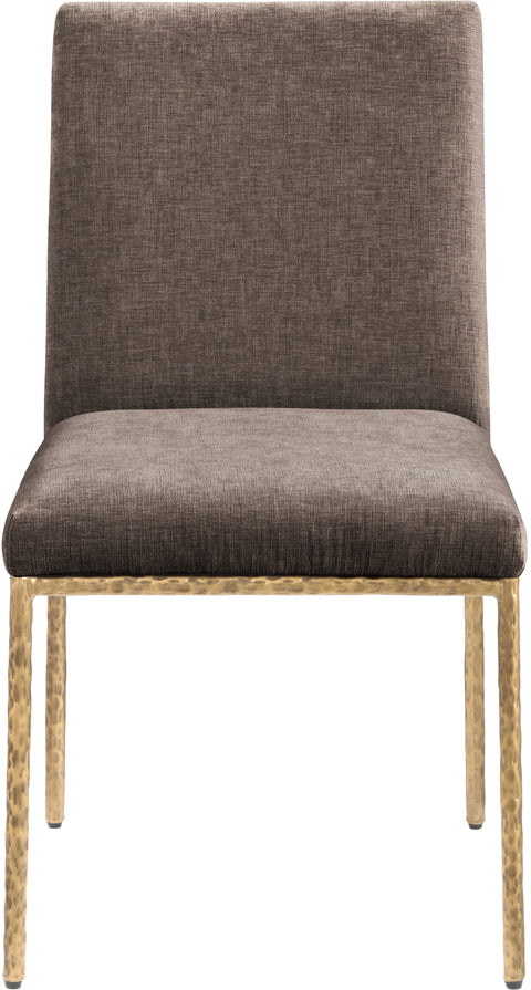 Florence Brown Chenille Fabric Upholstered Dining Side Chair , 2-Piece (Style 1)